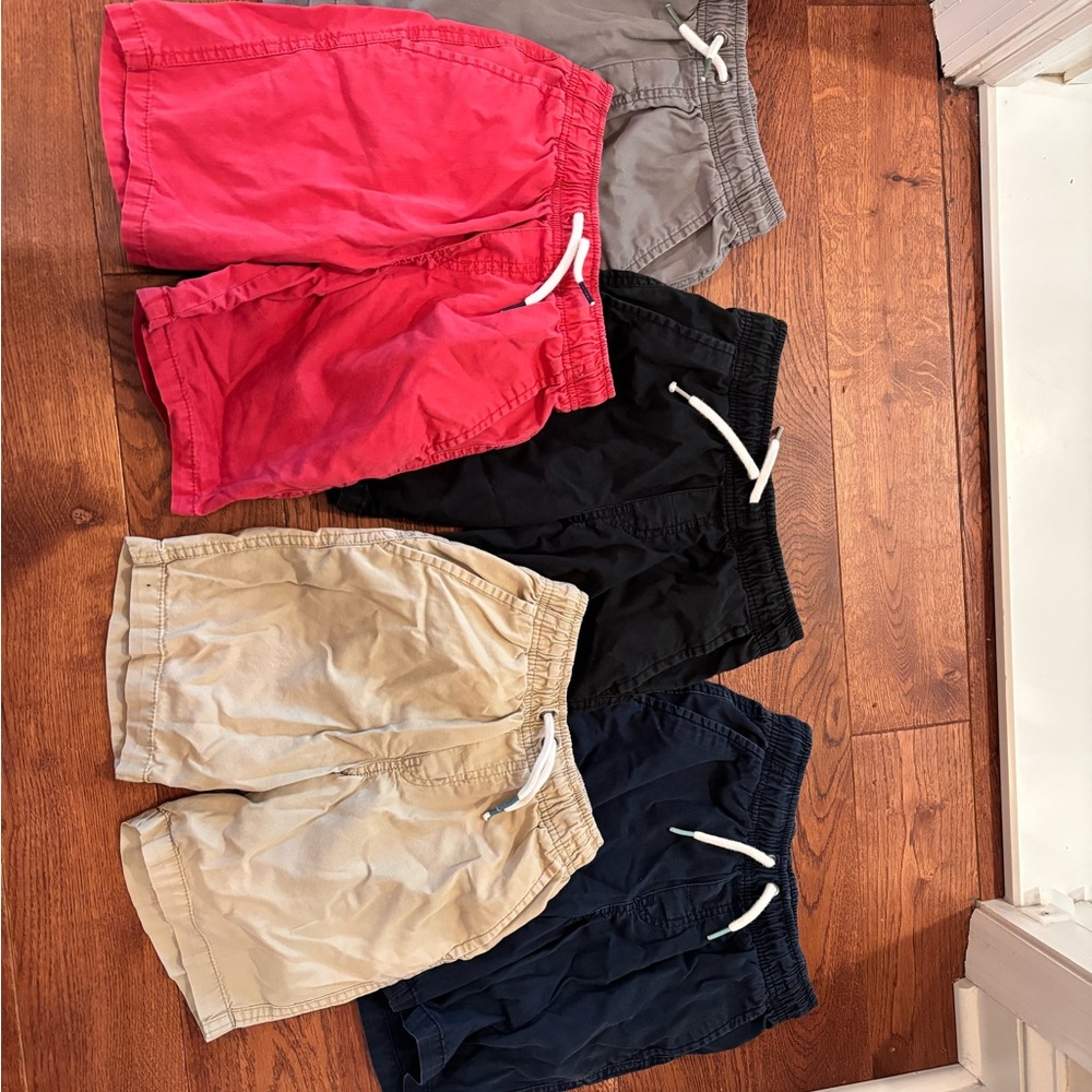 Kids Casual Shorts Set - Red, Gray, Black, Tan, Navy